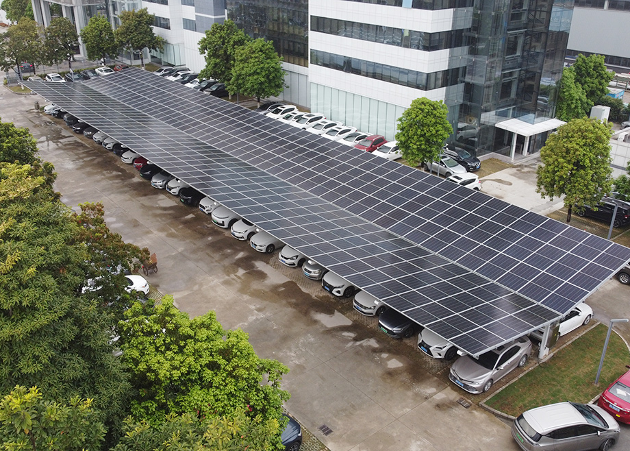 防水防曬還能充電！這個“光伏+車棚”絕了！